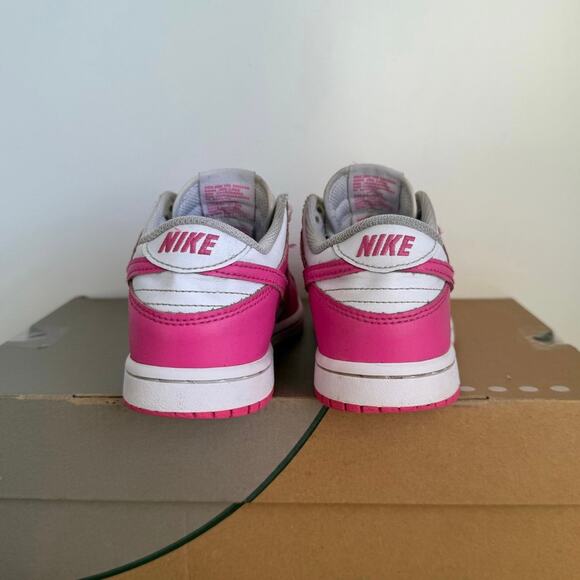 Nike Dunk Pink Fuchsia/White Kids Sneakers- SZ 2 Y - Picture 8 of 13